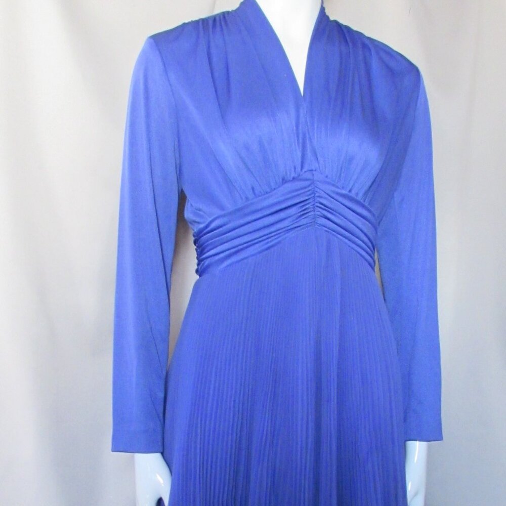 Vintage Special Event Dress Floaty Nylon Periwinkle Miss Elliette